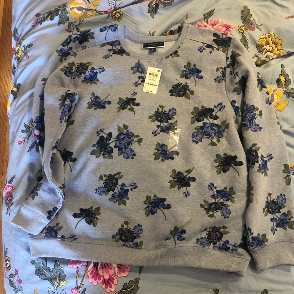 Karen Scott floral crew neck